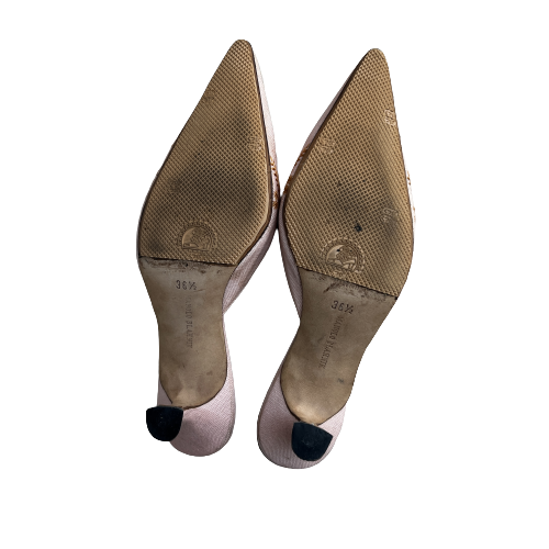 manolo blahnik embroidered mules 36.5