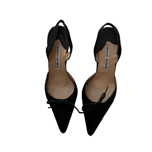 manolo blahnik bowtie slingback 37.5