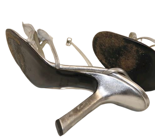 dolce & gabbana silver butterfly heels 40