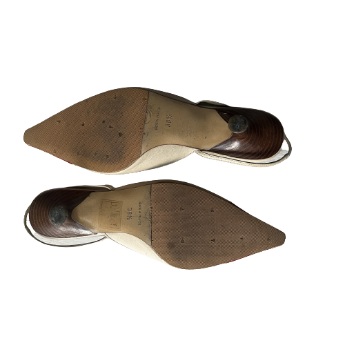 vintage chanel pointed slingbacks 38.5