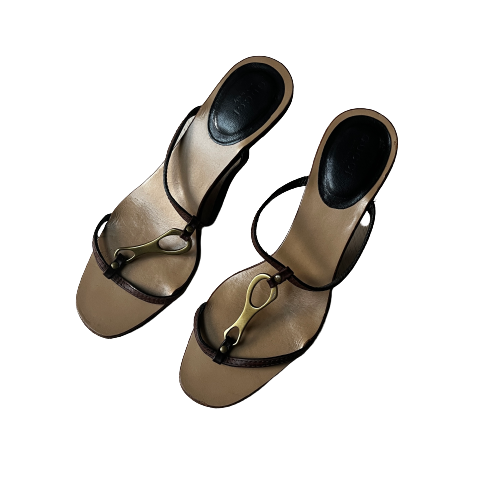 vintage gucci organic sandals 36.5