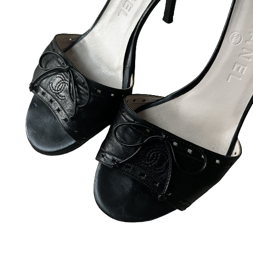 chanel vintage bowtie sandals 37
