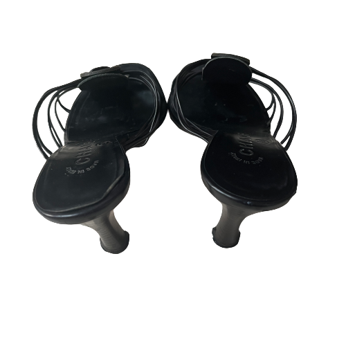 vintage chanel button sandals 37.5