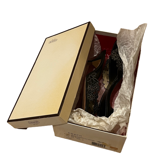 coach floral black sandals 8.5