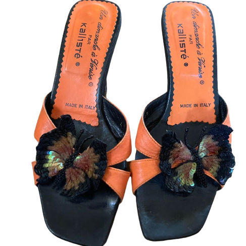 kalliste orange butterfly sandals 37