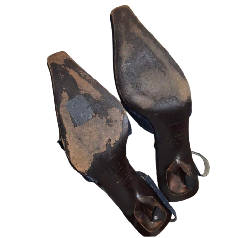 rodolphe menudier denim flower slingbacks 36.5