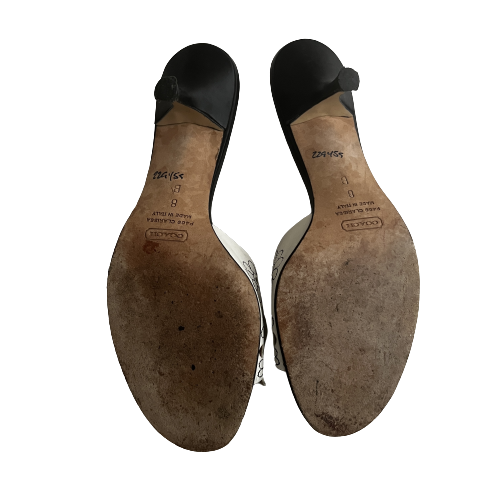 coach white flower mules 8