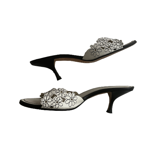 coach white flower mules 8