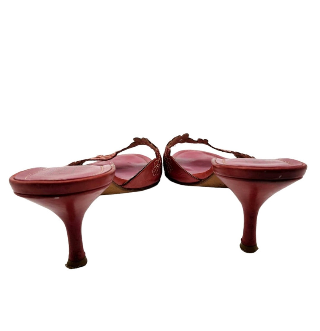 coach magenta flower heels 11