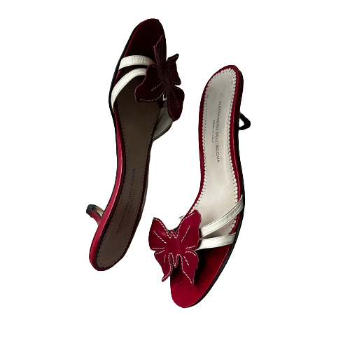 alessandro dell'acqua red butterfly sandals 37