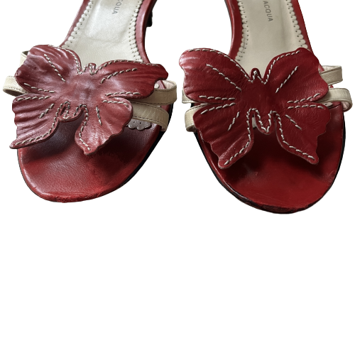 alessandro dell'acqua red butterfly sandals 37