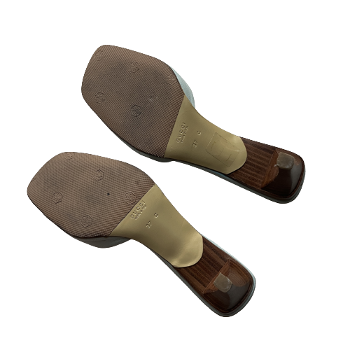 gucci strappy blue sandal 37