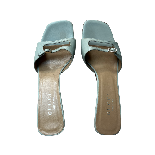 gucci strappy blue sandal 37
