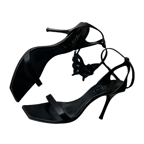 diana black butterfly sandals 6