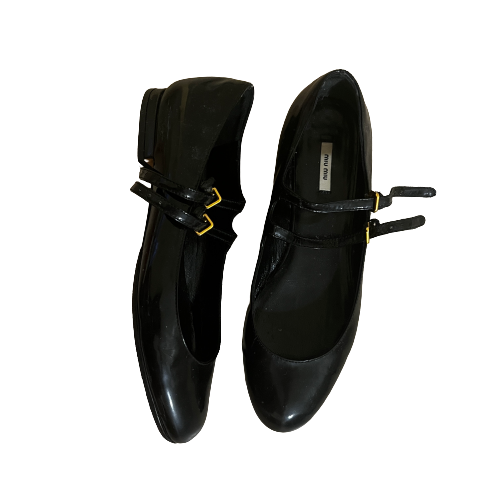 miu miu black mary janes 35.5