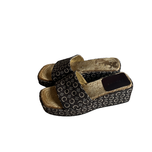 vintage celine monogram platform slides 38