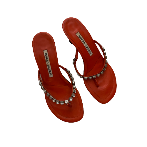manolo blahnik summer thong sandals 35.5