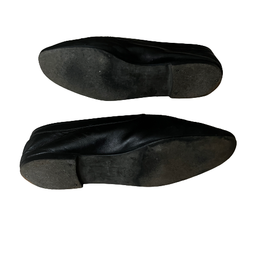 vintage chanel logo loafers 37