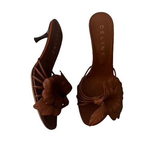 vintage celine flower sandals 36