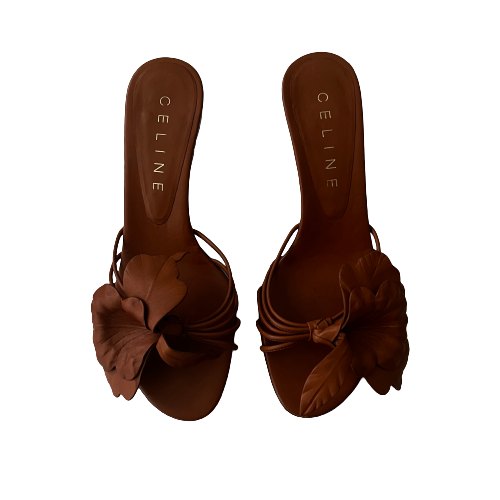 vintage celine flower sandals 36