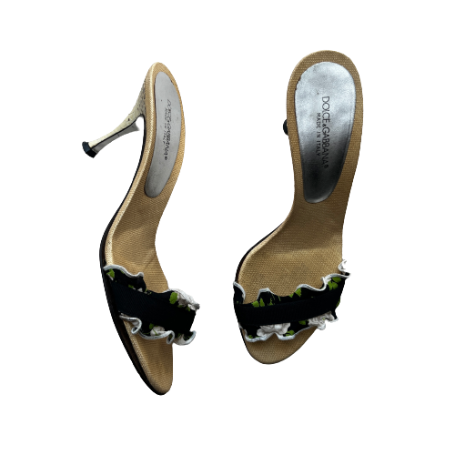 dolce & gabanna ruffle sandal 38